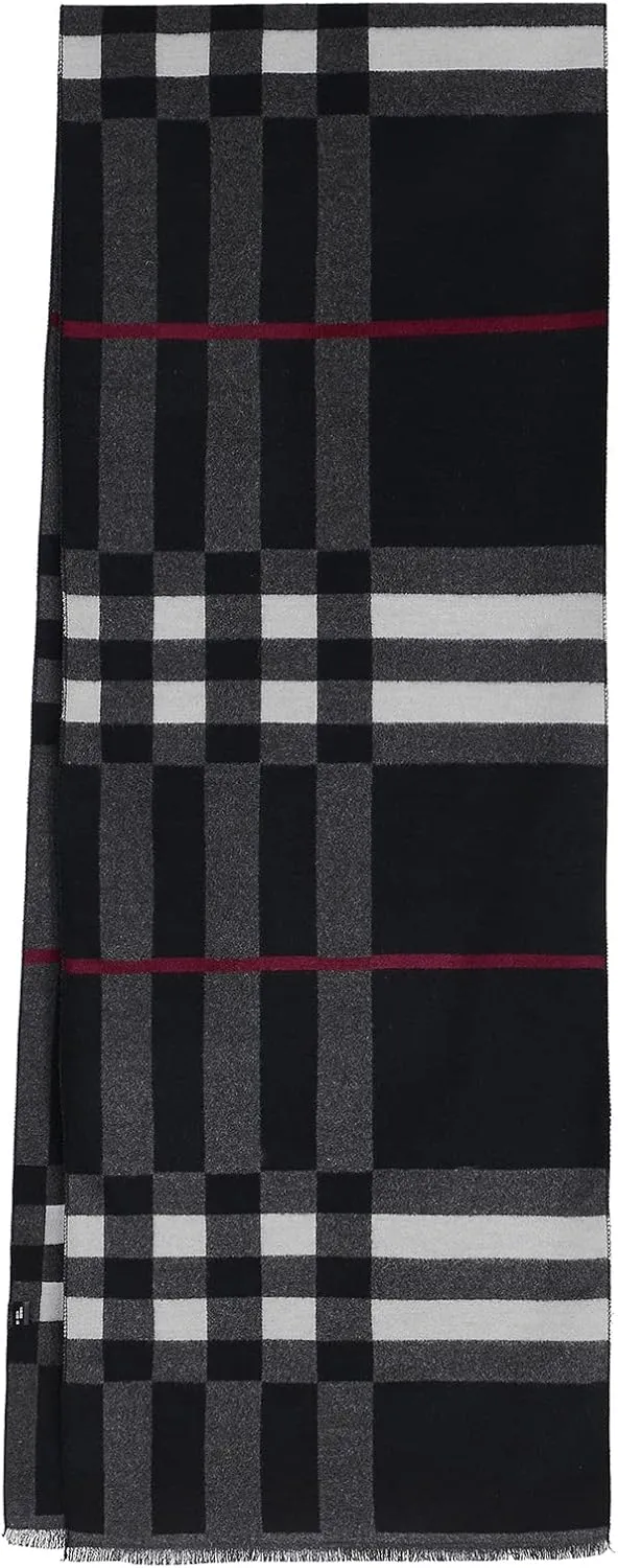 American Trends Mens Winter Warm Long Soft Scarf Plaid Tassel Scarf for Men Soft Classic Scarves