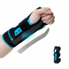 Carpal Tunnel Wrist Brace with Removable Metal Splint - Night Sleep Support - Orthopedic brace | Left/Right Hand Design | Arthritis & Tendonitis & Sprain Relief for Women & Men