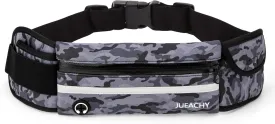 Jueachy Running Belts for Women Waterproof Fanny Pack Running Waist Pouch Phone holder Adjustable Sports Money Belt with Headphone Port