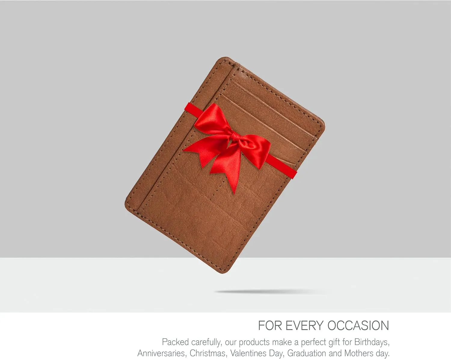 Leather Minimalist Wallet for Men & Women RFID Front Pocket Leather Card Holder Wallets