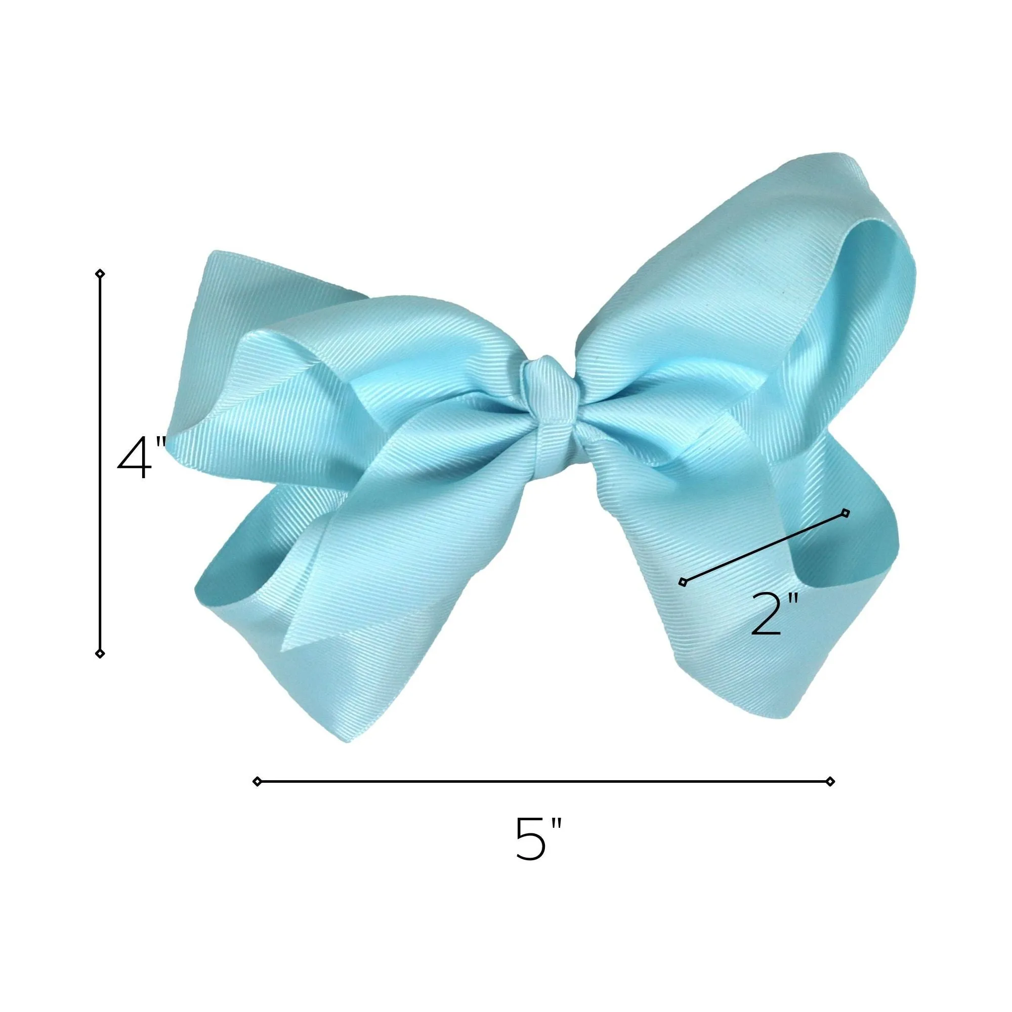 Light Blue Classic Hair Bow