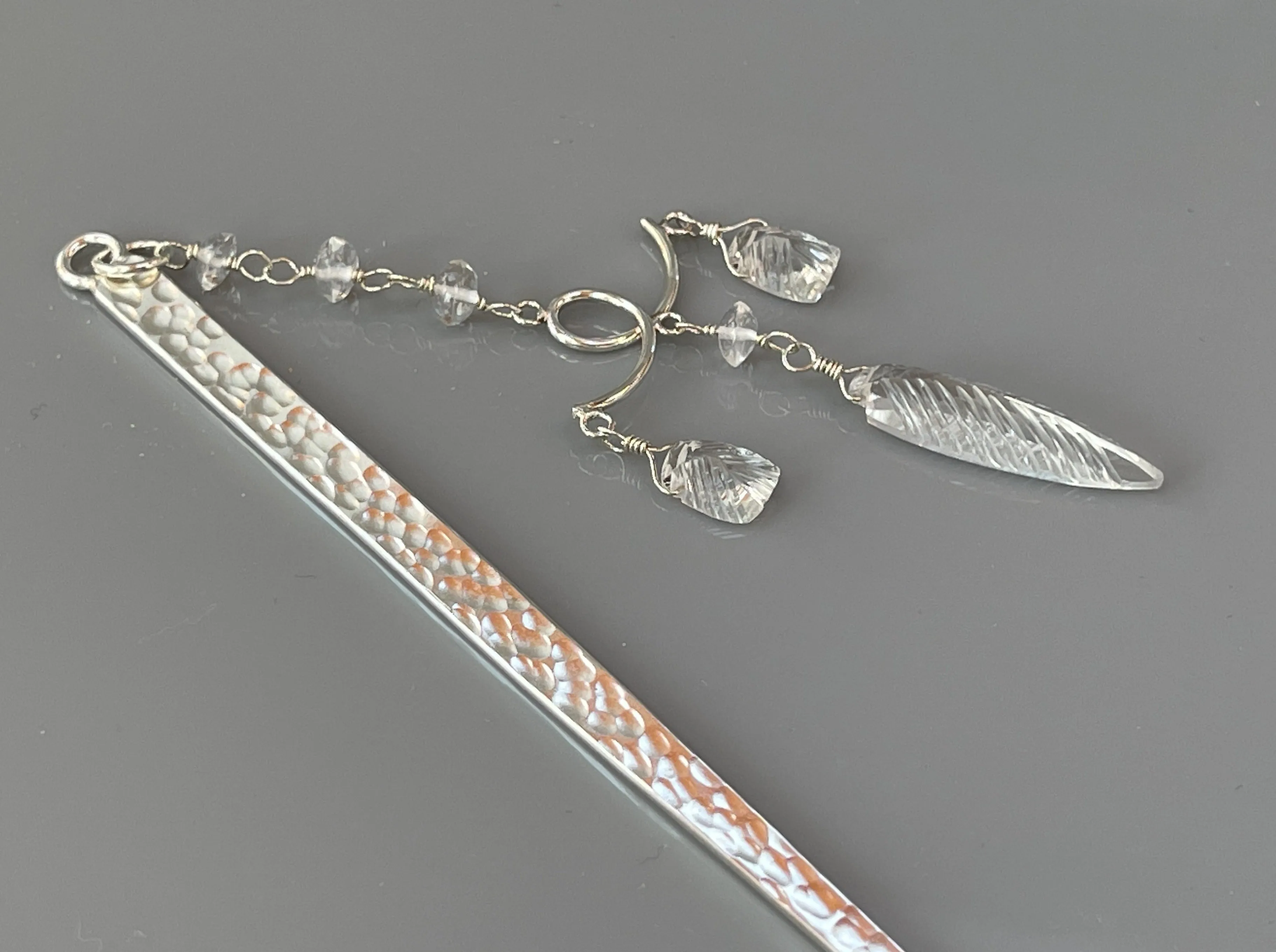 Luxury Sterling Silver Hair Stick Kanzashi Unique Hair Stick for Long Hair