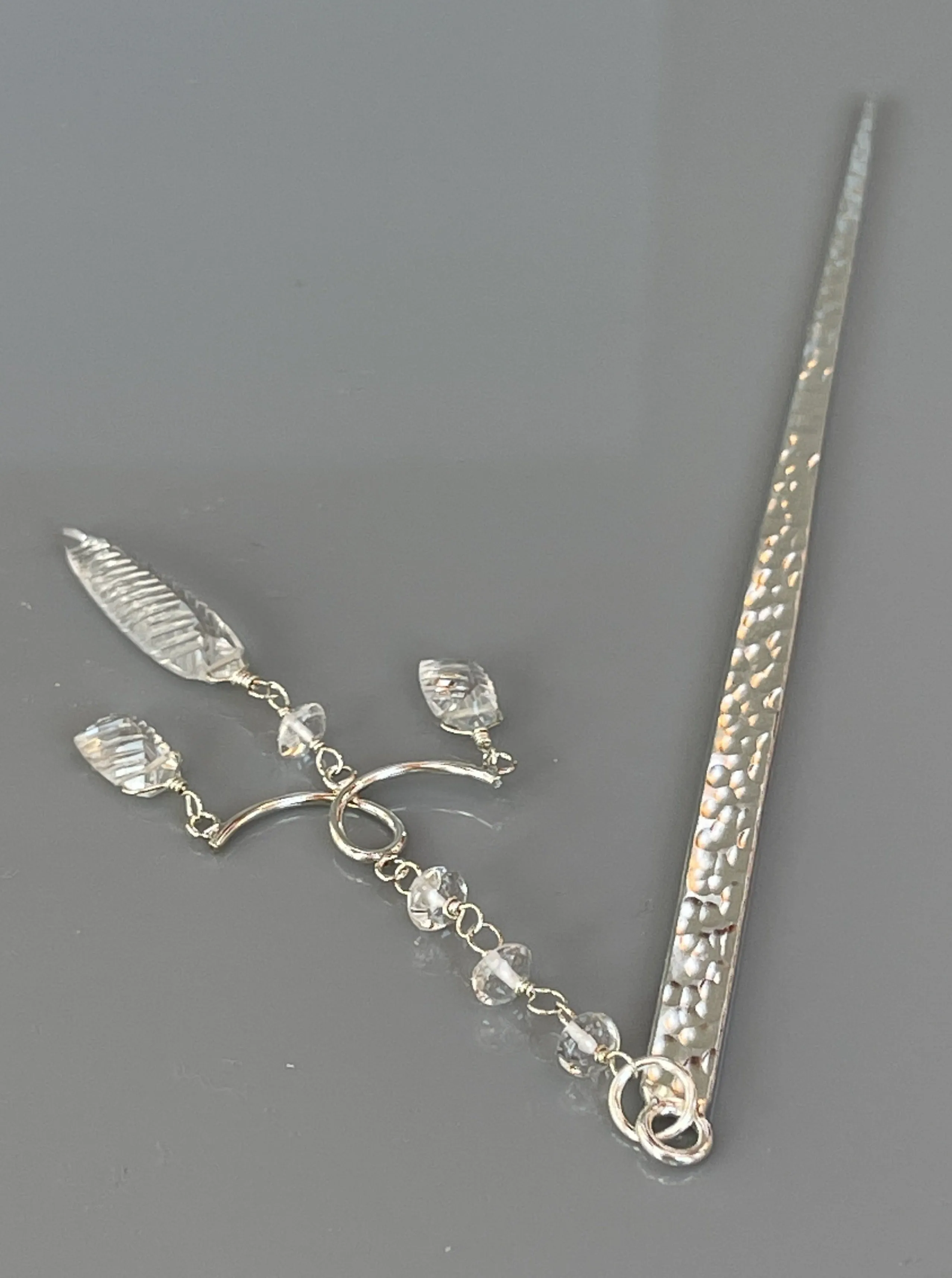 Luxury Sterling Silver Hair Stick Kanzashi Unique Hair Stick for Long Hair
