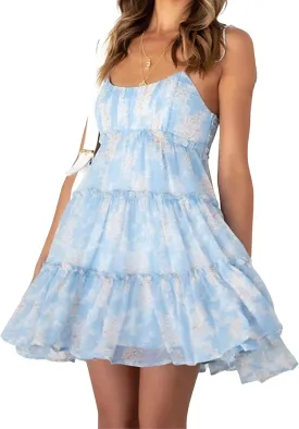 Mansy Womens 2025 Summer Floral Mini Dress Boho Flowy Skater Dresses Short Sleeveless Ruffle Spaghetti Strap Dress