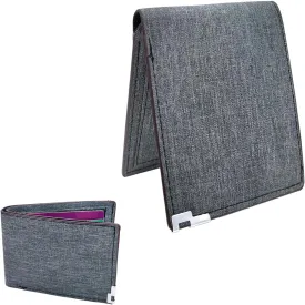 Mens Slim Wallet, Denim Fabric Men's Wallet Minimalist Wallet for Men, Mens Bifold Wallet Small Wallet for Teen Boys, Portable Credit Card Wallet for Work, Shopping (dark gray)