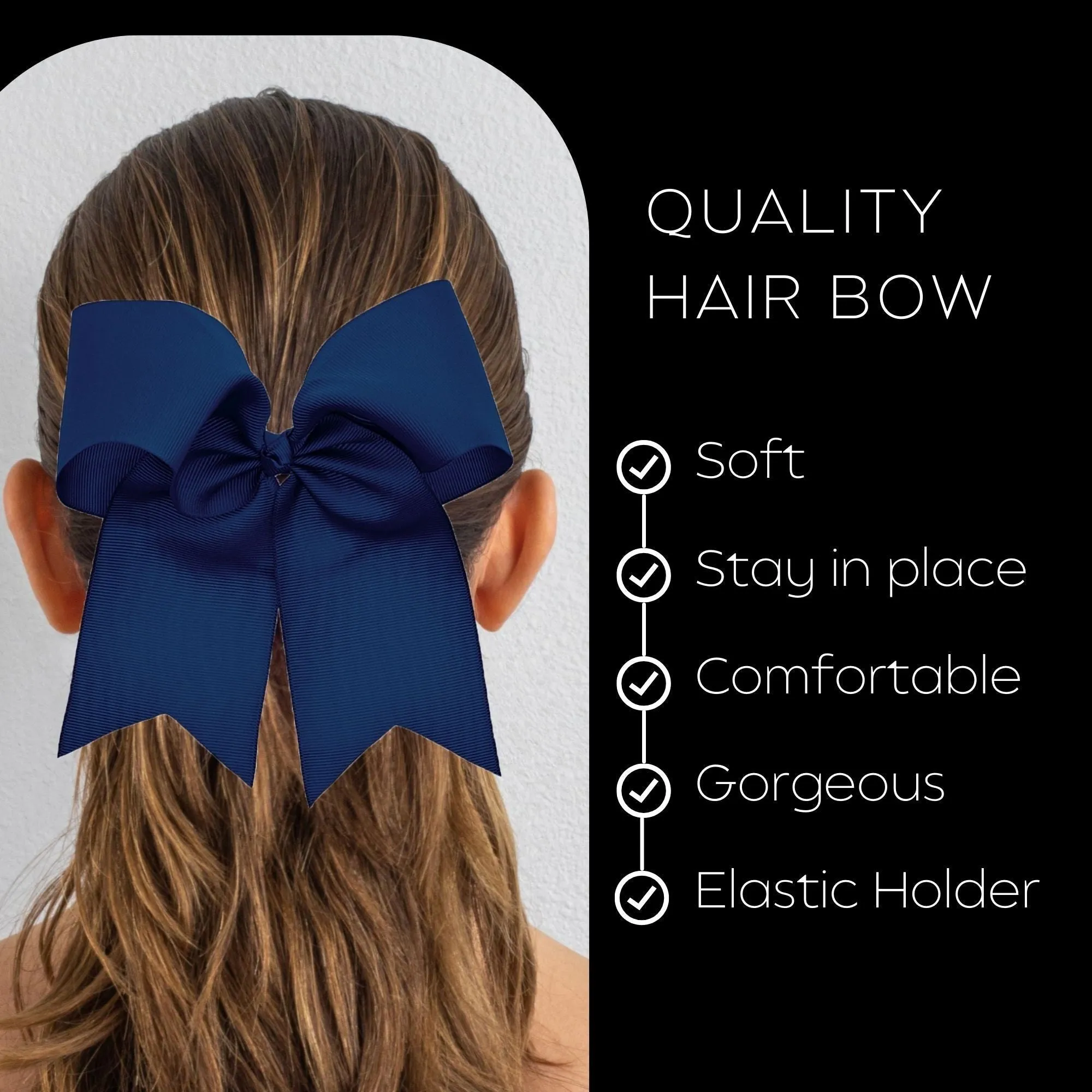 Navy Cheer Bow