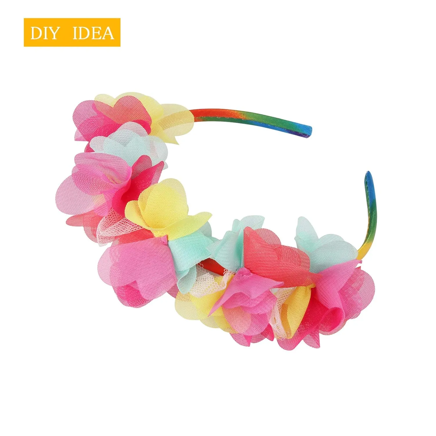 Pack of 26 DIY Satin Covered Fashion Headbands Set 0.4 Inch/1 Cm Girls Hairbands Teen Colorful Ribbon Hair Band Craft Headband Set for Women Non Slip