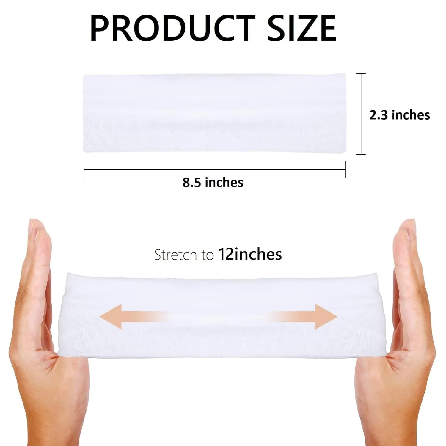 Pink Headbands for Women 16 Pack Elastic Hair Bands for Women' Hair Non Slip Soft Cloth Fabric Trendy Head Bands, White & Pink