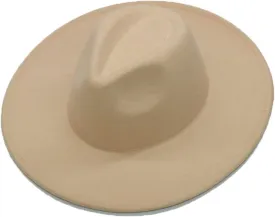 SaoBiiu 9.5Cm Wide Brim Fedora Hats for Women All-Match Men Formal Church Caps Felted Dress Hat
