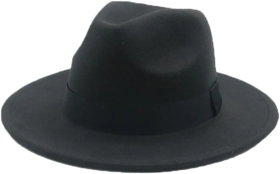 SaoBiiu Women's Hat Men Fedora Hats Wide Brim Belt Ribbon Band Formal Dress Wedding Fedora Hats