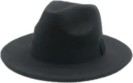 SaoBiiu Women's Hat Men Fedora Hats Wide Brim Belt Ribbon Band Formal Dress Wedding Fedora Hats