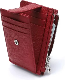 Slim Wallet for Women Thin Womens Card Holder RFID Blocking Genuine Leather Small Wallets