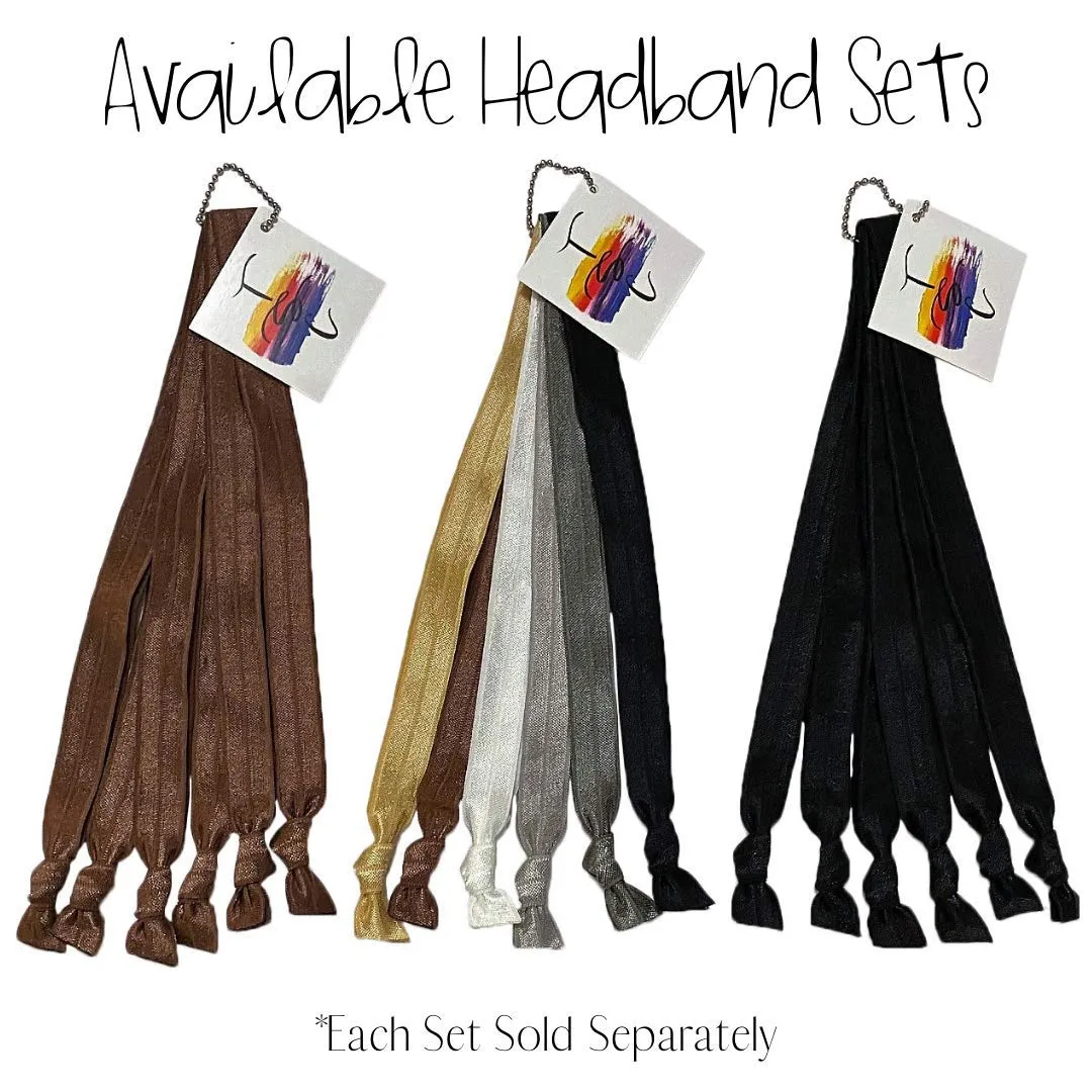 This Season's Colors Solid No Crease Elastic Headband Hair Ties 5/8" Wide, Soft Stretch, Adjustable size: Sports, Casual, Yoga (Classic Size, Black)