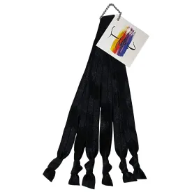 This Season's Colors Solid No Crease Elastic Headband Hair Ties 5/8" Wide, Soft Stretch, Adjustable size: Sports, Casual, Yoga (Classic Size, Black)